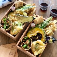 今日のお弁当🍱〜夏野菜たっぷり天丼弁当〜